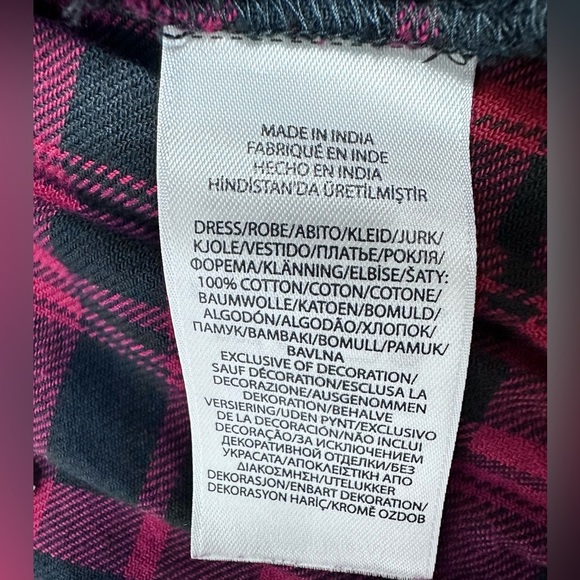 RALPH LAUREN Baby Girls Plaid Cotton Twill Shirtdress SIZE 18months - Picture 7 of 10